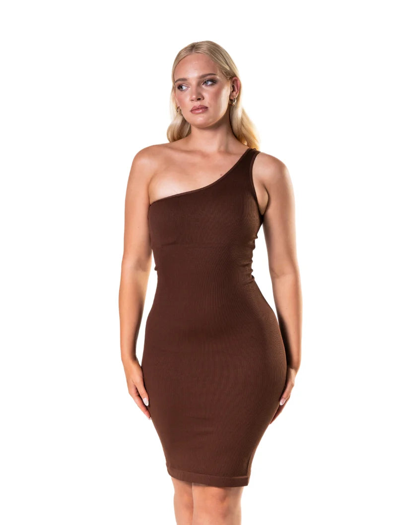 Mini robe Shapewear asymétrique