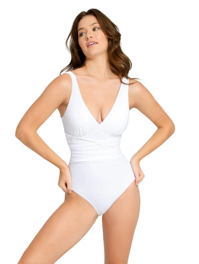 Maillot de bain col V Shapewear