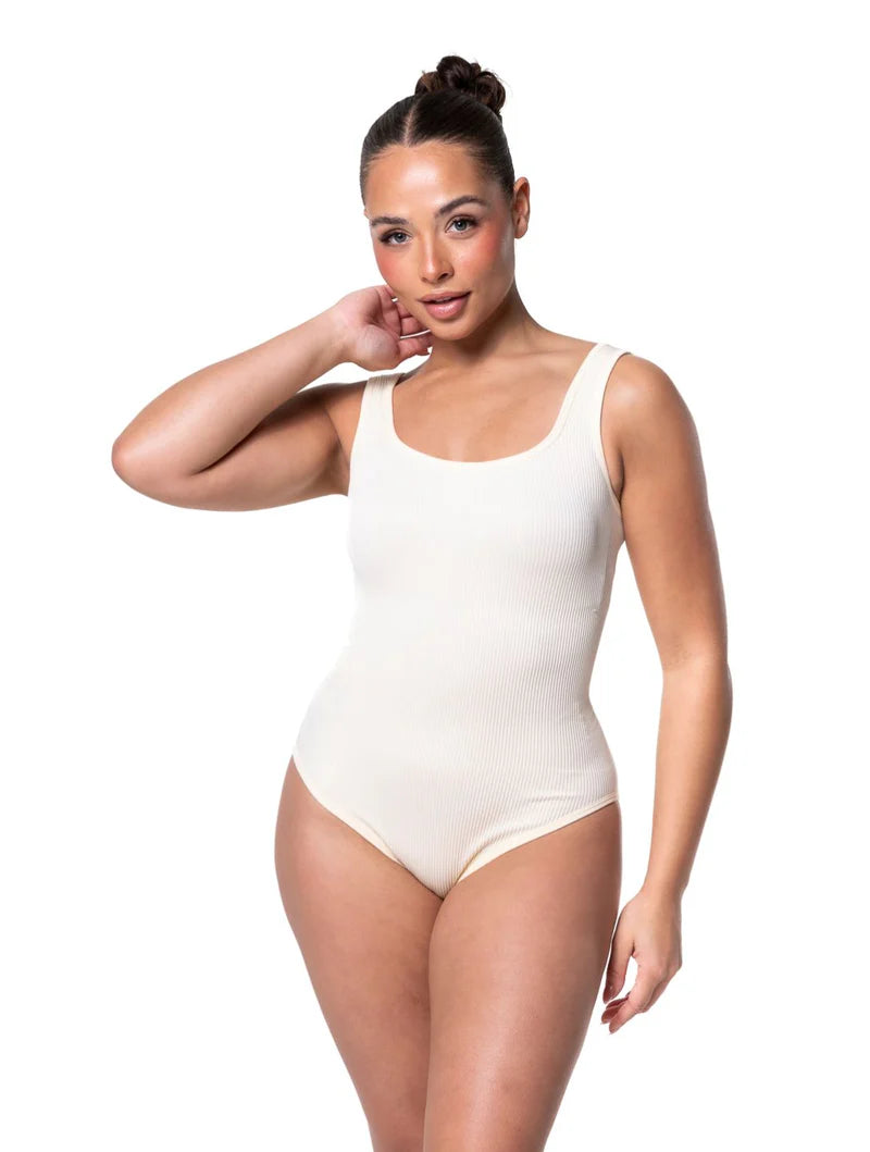 Body gainant côtelé ajusté