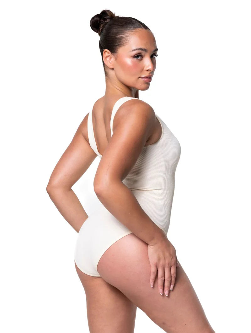 Body gainant côtelé ajusté