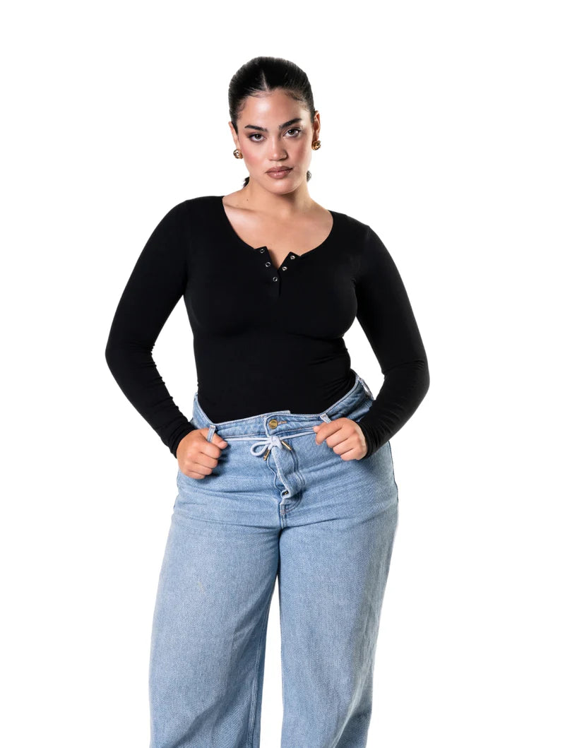 Body à manches longues sans couture