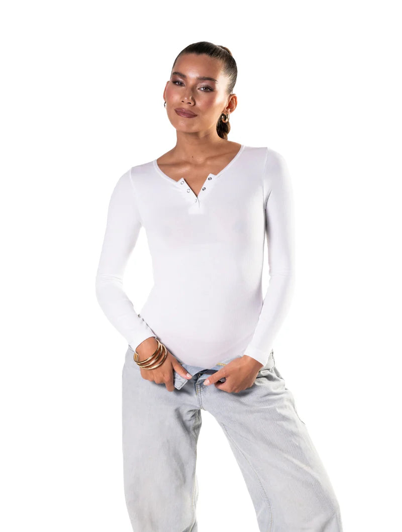 Body à manches longues sans couture