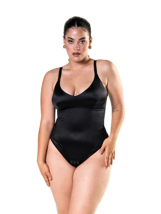 Body string en satin ajusté